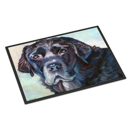 Carolines Treasures 24 x 36 in. Black Labrador Face Indoor or Outdoor Mat 7419JMAT